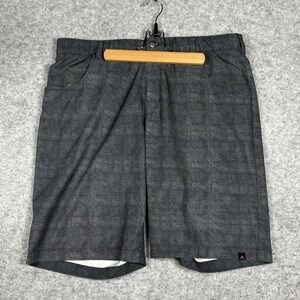 Adidas‎ Performance Activewear Chino Short Mens 36 Gray Striped Geometric